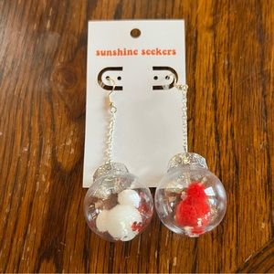 Small Shop Sunshine Seeker mini ornament Mickey pom pom earrings